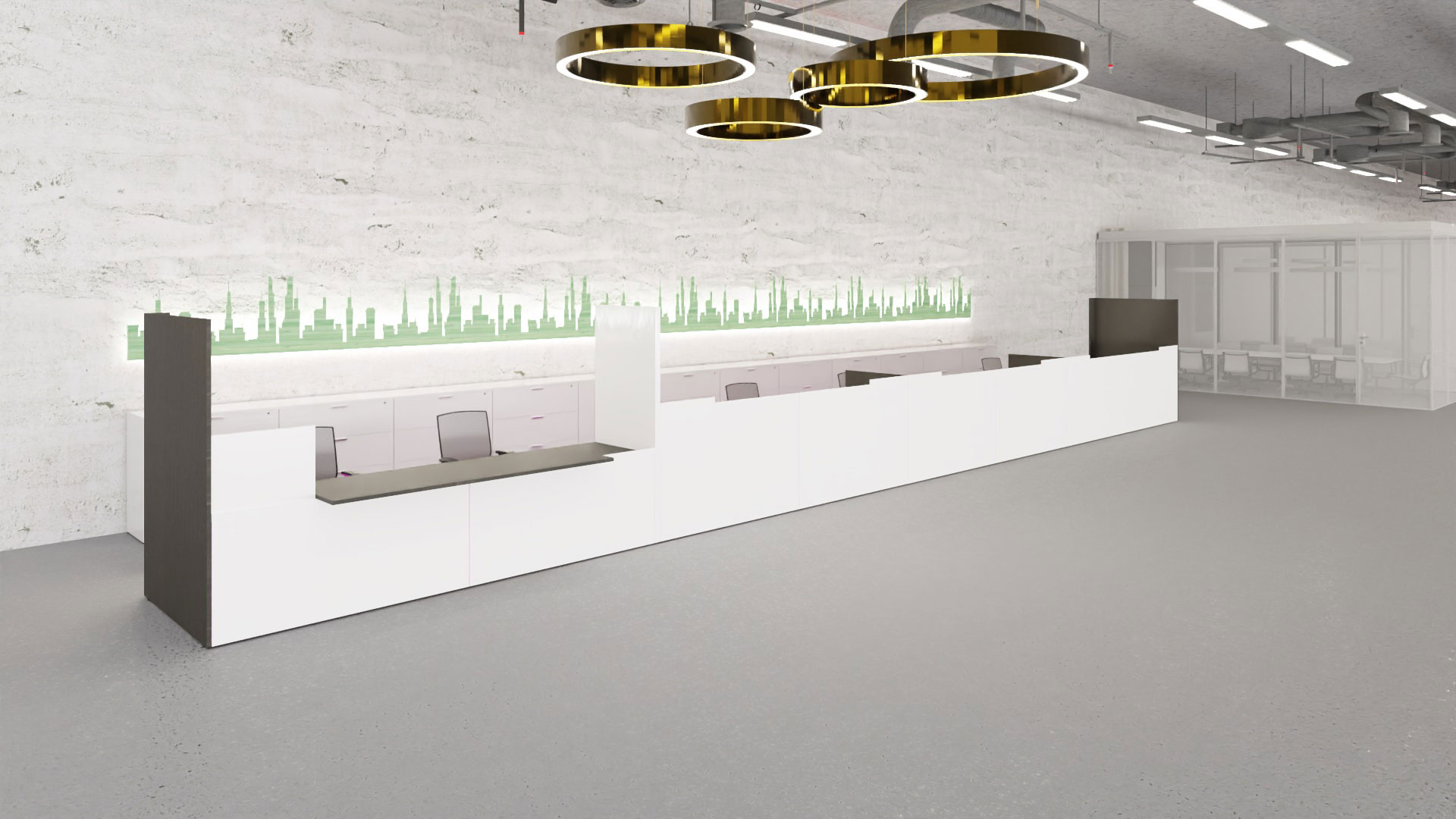 Product render in the interior