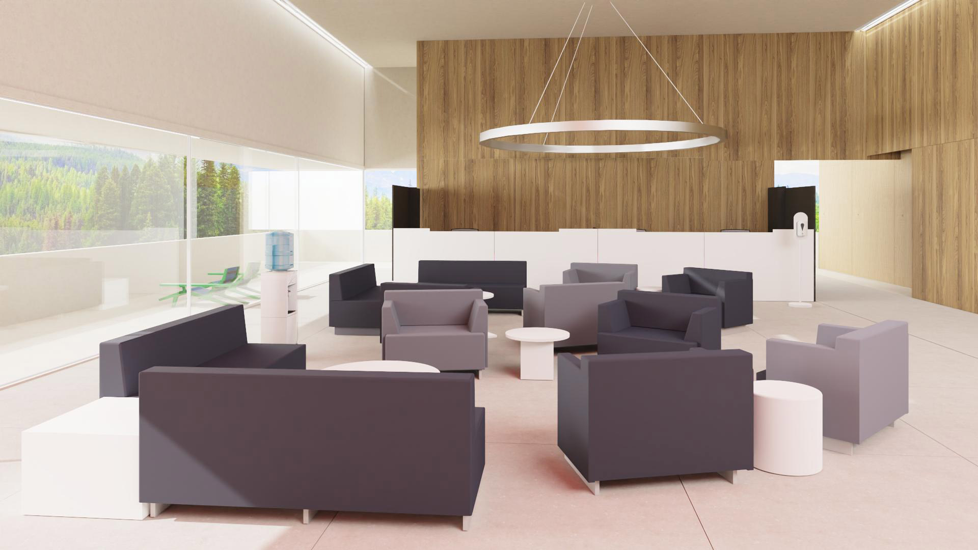 Product render in the interior